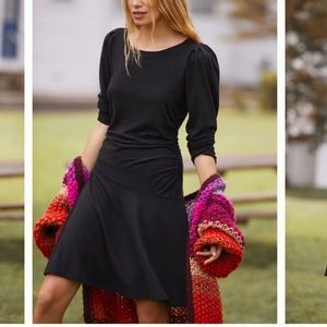 NWT Daily Practice by Anthropologie Ruched Long Sleeve Jersey Knit Mini Dress